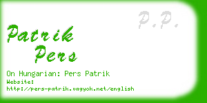 patrik pers business card